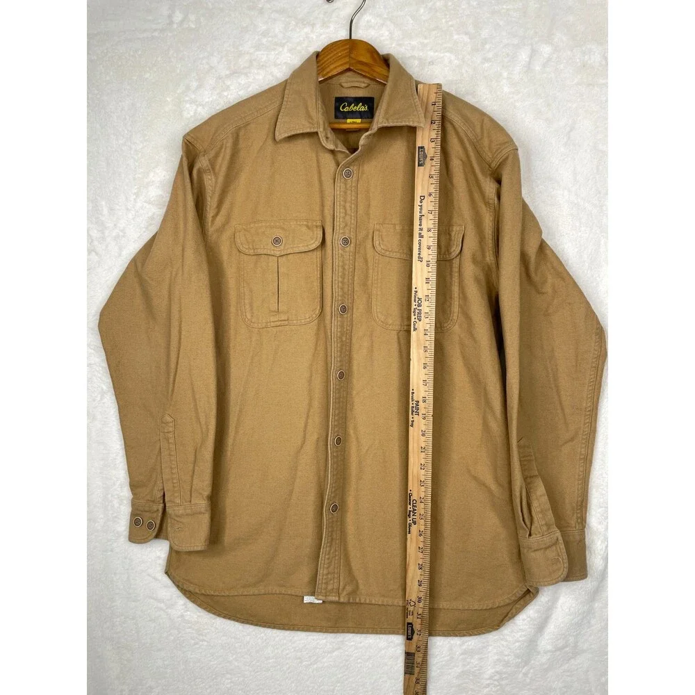 Cabelas Flannel Shirt Mens Large Tall Thick Heavy Cotton